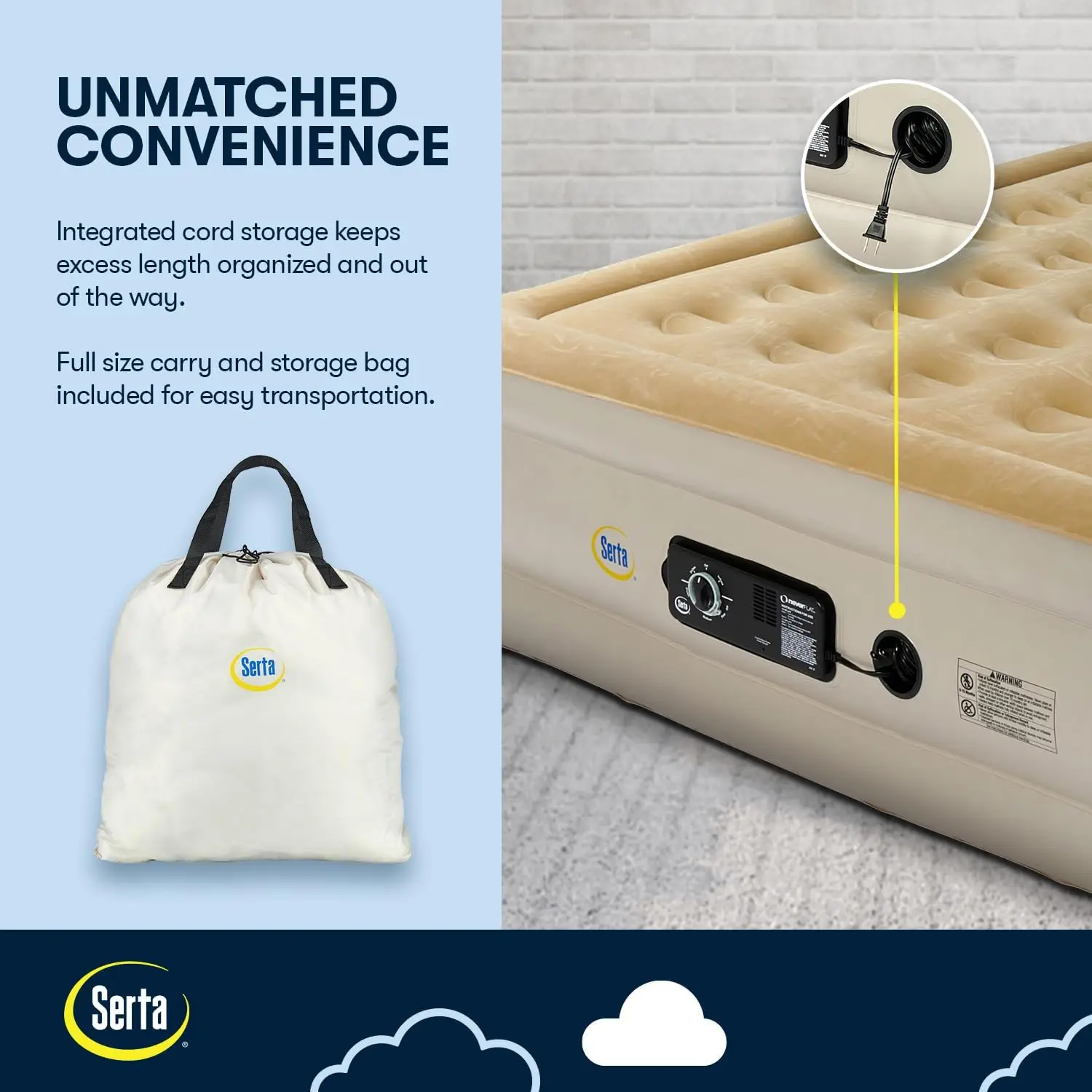 Queen Air Mattress with Dual Pumps-Self-Inflating, Never Flat Technology for Comfortable Sleep
