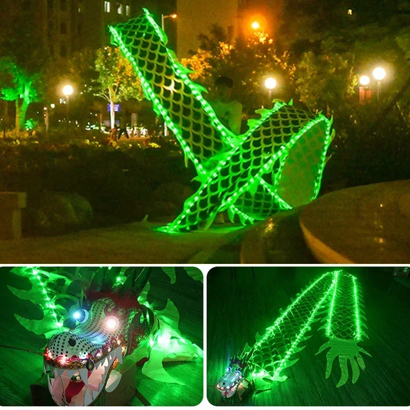 Outdoor Fitness Colorful Props Dragon Luminous Dragon Dance Toys Festival Gifts Children's Parent-child Fun Interactive Toys 4