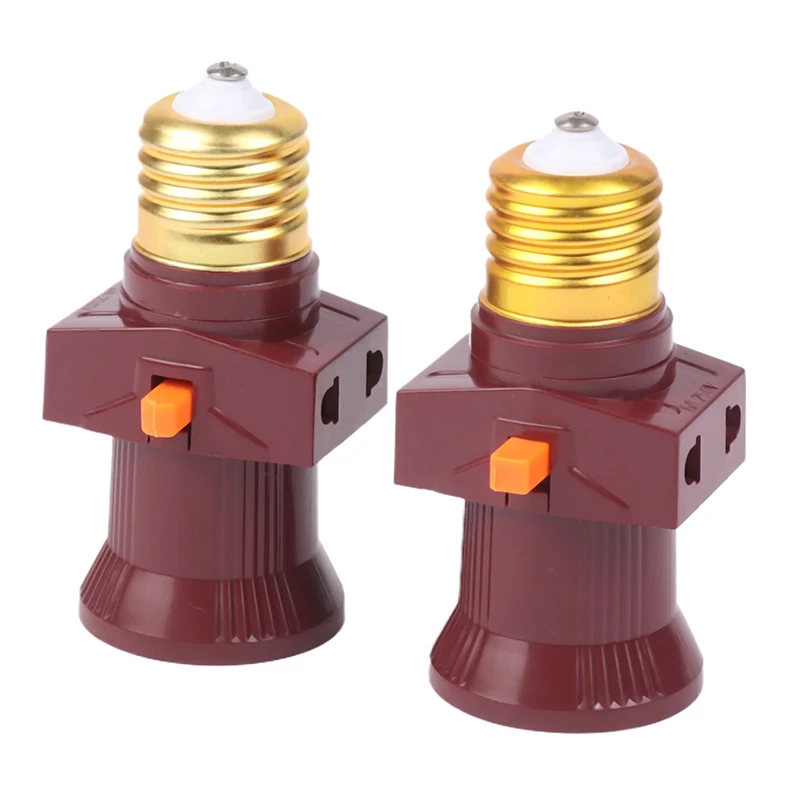 110V- 240V E27 Screw Bulb Holder Convert Switch Lamp Socket LED Bulb Adapter Switch Lamp Socket Adapter