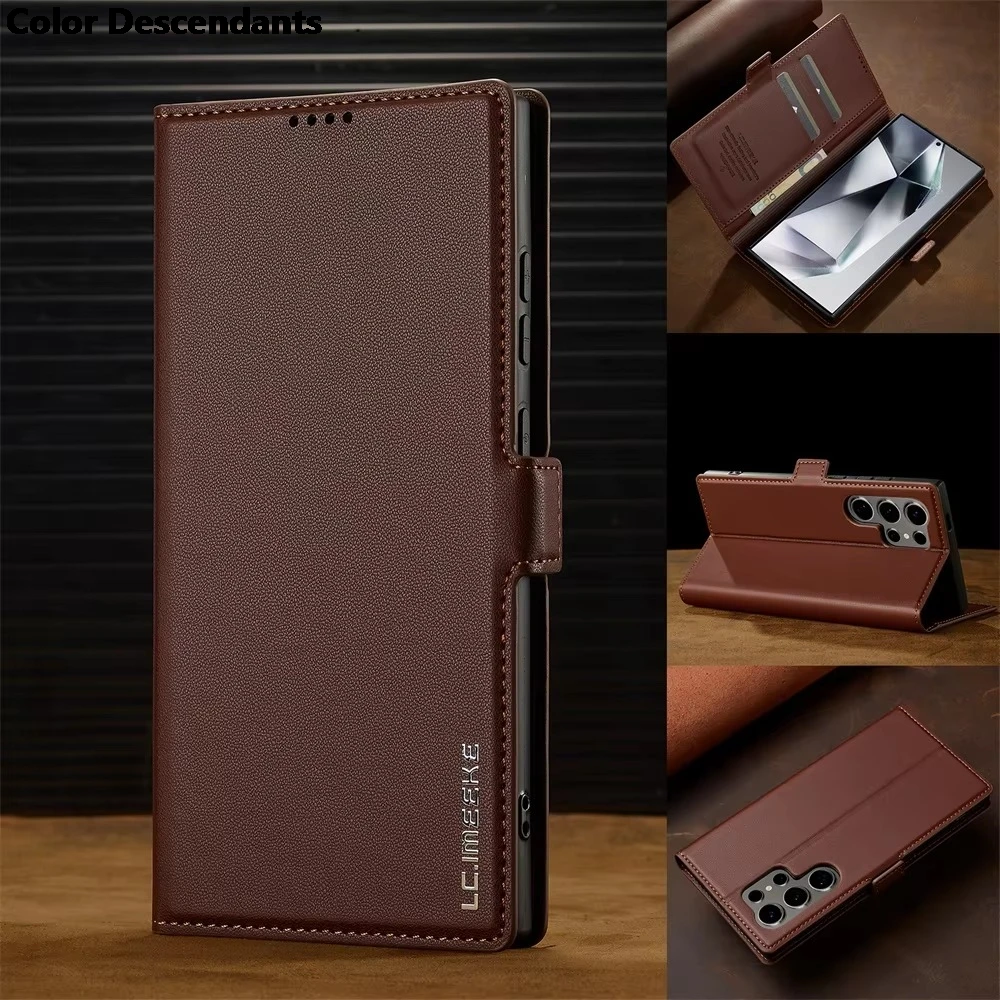 Leather Flip Wallet Case with Card Holder