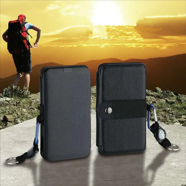 Outdoor Multifunctional Portable Solar Charging Panel Foldable 5V 2.1A USB Output Device Camping Tool High Power Output 2