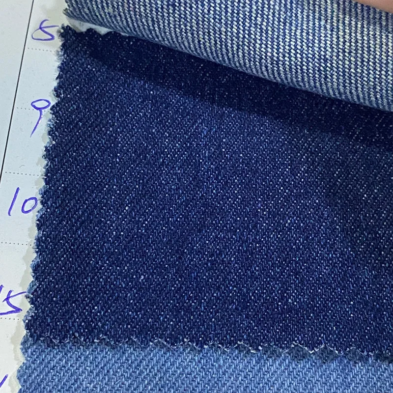 Thickened Washed Denim Fabric for Jacket Cap Bag Workwear All Cotton Jeans Material Chinese Manufacturer Origin