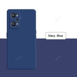 Enhanced Liquid Silicone Phone Case - Soft Candy Back Cover - Realme GT2 (Navy Blue)
