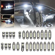 

27pcs/Set High Quality Car Interior White LED Light Mini Bulbs Kit 6000K Auto Accessories For Mercedes Benz E class W211 02-08