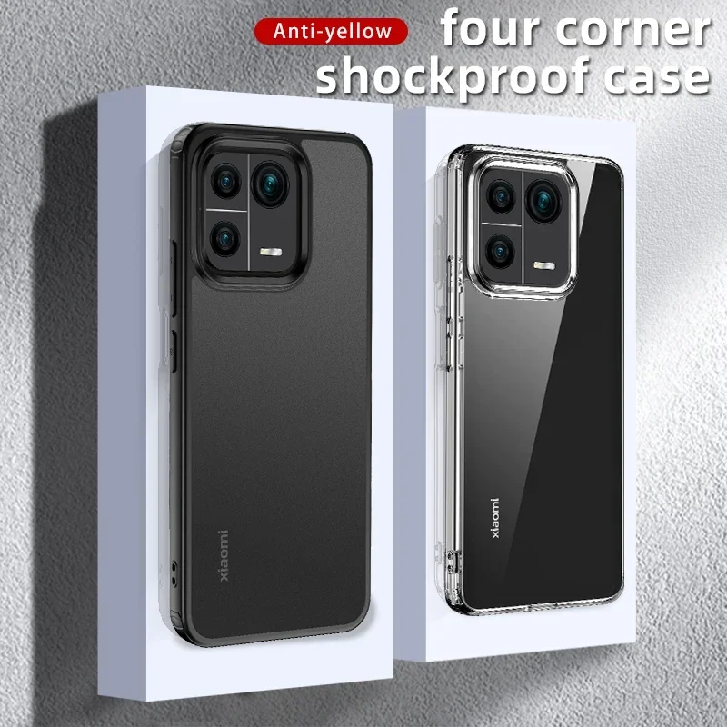 Crystal Clear Shockproof Camera Protection Case - Transparent Matte Back Cover