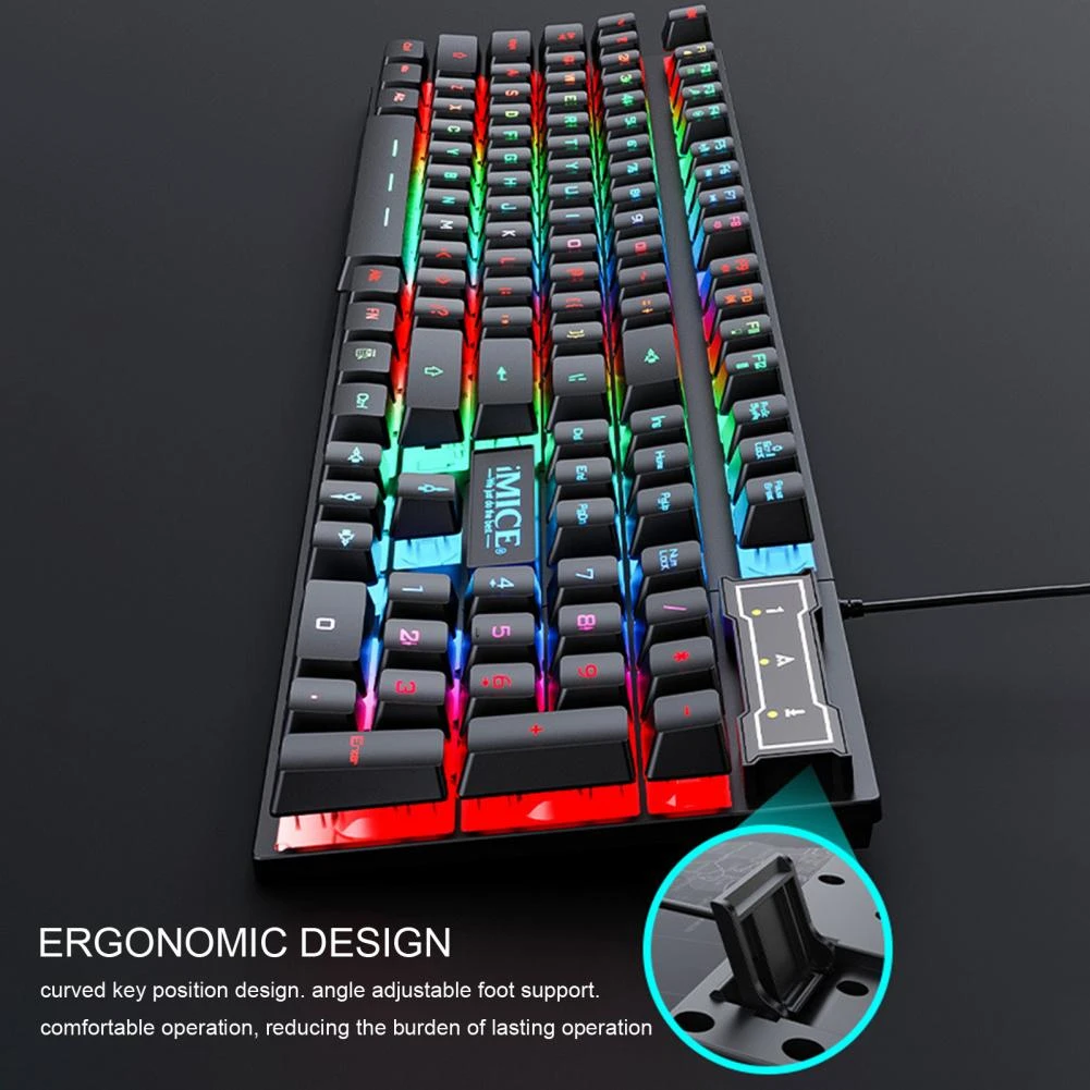 Imice Useful Stable Performance Waterproof Comfortable Typing Usb