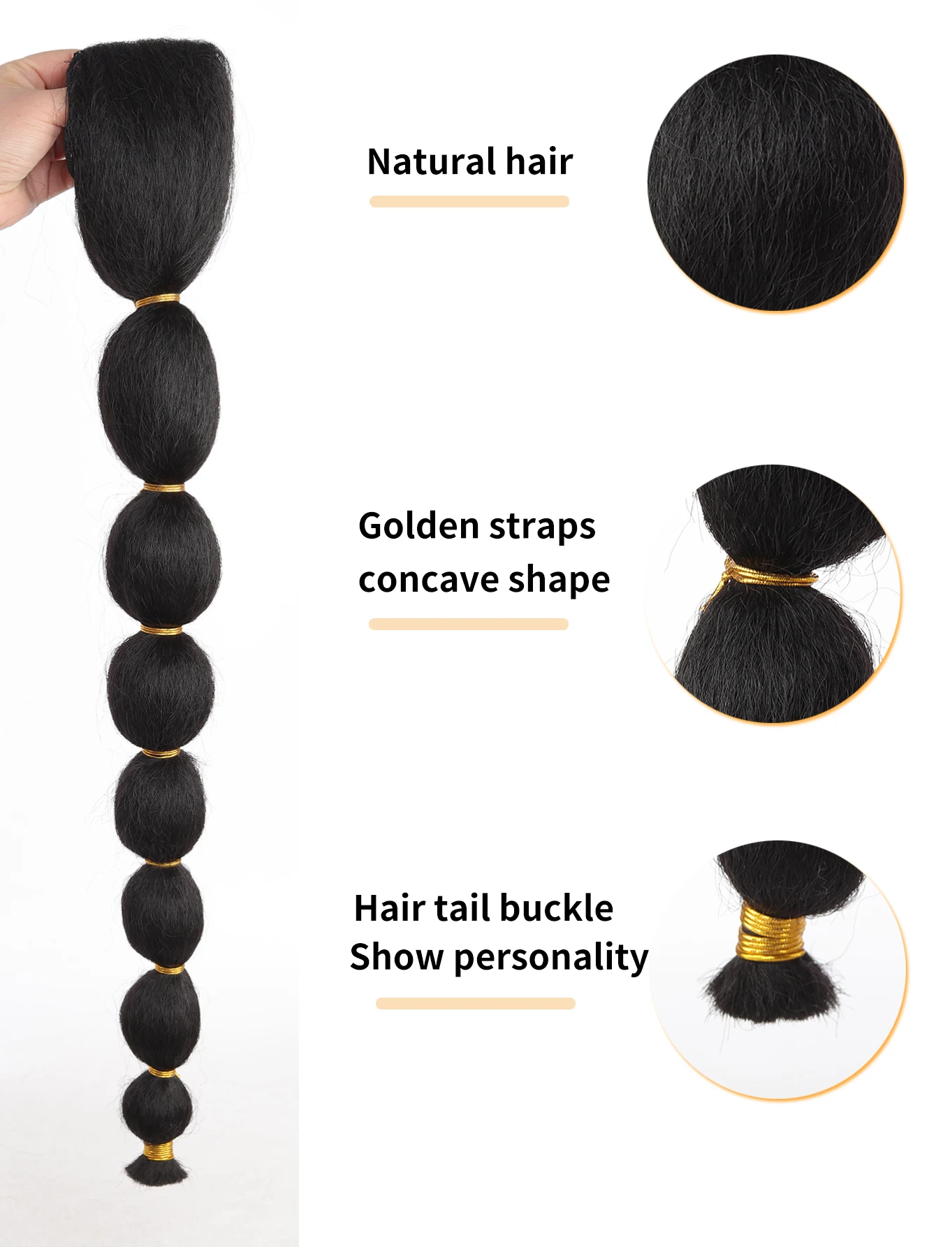 Synthetic Afro Puff Ponytail Extension for Women 22 Inch