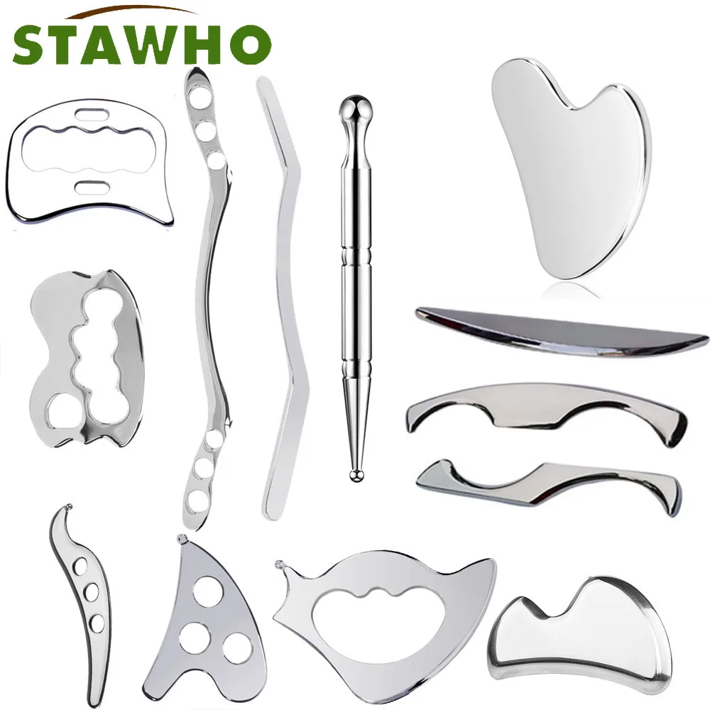 StainlessSteelGrastonMassageToolsSmartIASTMGuaShaFascia