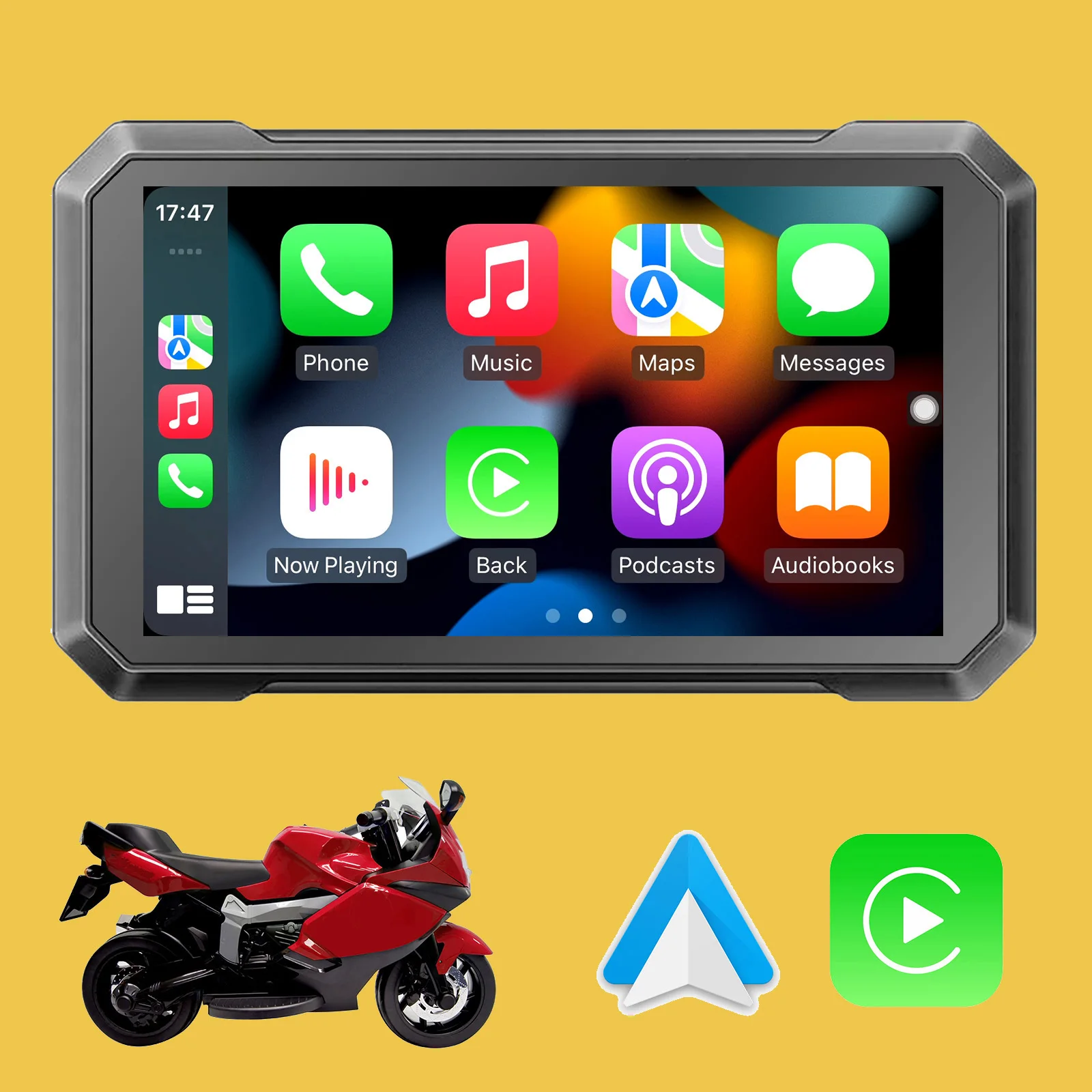 7 Inch C7 Portable GPS Navigation Motorcycle Waterproof Carplay Display