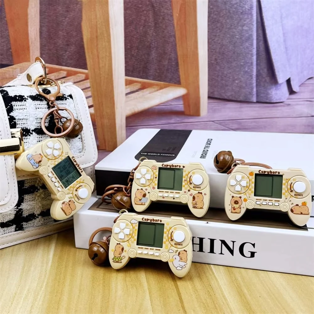 Capybara Keychain Tetris Controller Fun Creative Children's Game Console Backpack Pendant Pendant