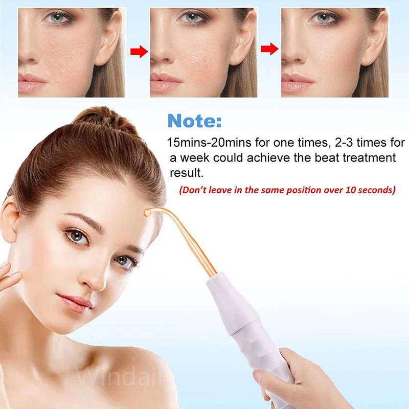 4 in 1 High Frequency Facial Wand Electrotherapy Glass Tube Beauty Device For Anti Aging Wrinkle Removal Facial Therapy Wand