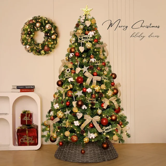 Christmas tree household large high-end Christmas decoration 2026 new living room DIY ornament scene layout 1