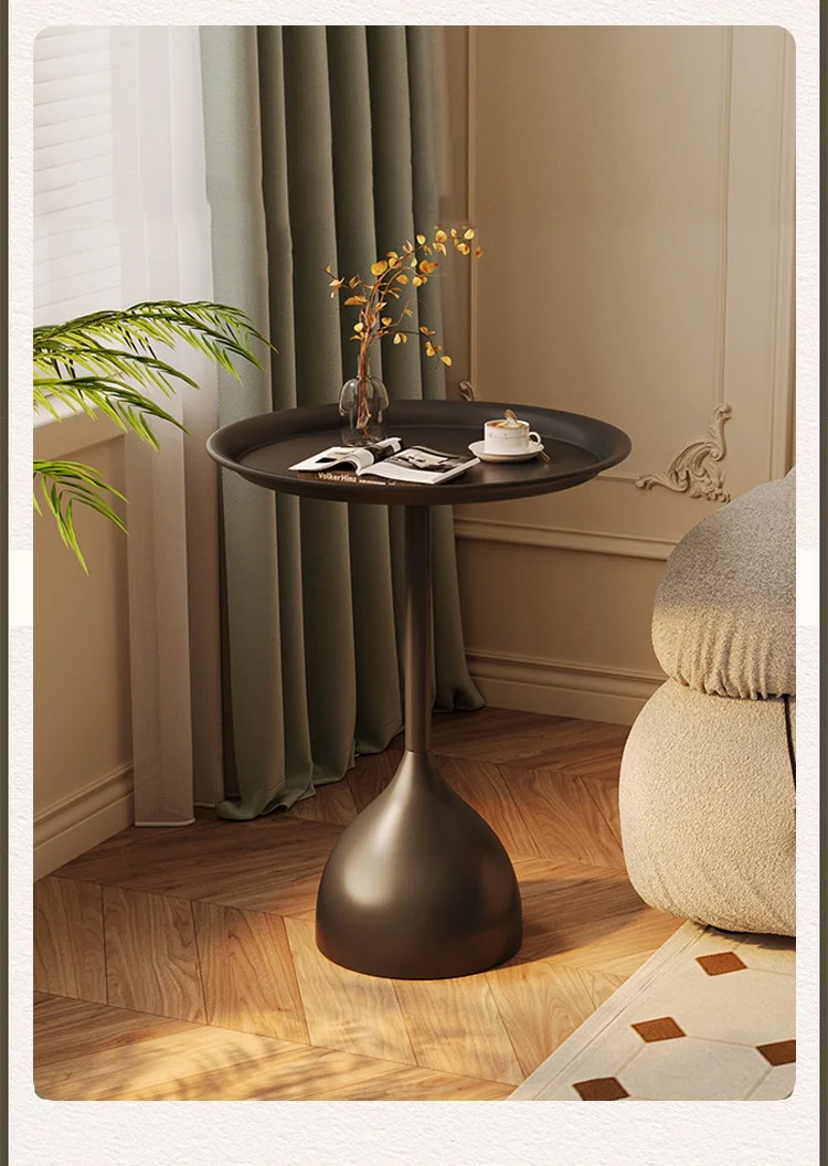 Description Picture 4 of itemIHOME American Retro Living Room Side Table Simple Style High Foot Side Table Sofa Side Cabinet Light Luxury Small Coffee Table