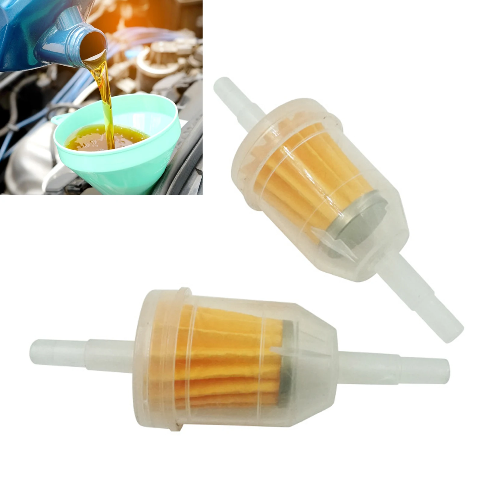 Fuel Filter 10pcs Universal Inline Gas/Fuel Filter 6MM-8MM 1/4