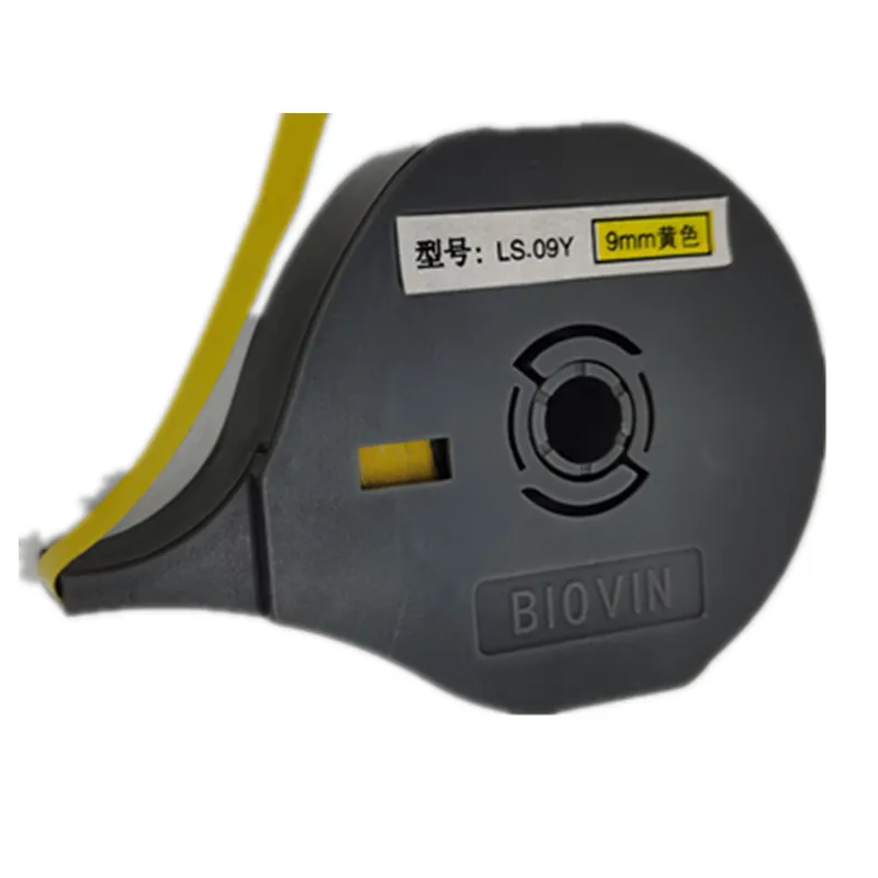 

Оригинальные наклейки BIOVIN чернила принтер лента Label (9 мм + желтый) для электронной машины для надписи S650,S700E,S710E,S100T