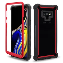 Heavy Duty Shockproof Armor Phone Case with Enhanced Protection for Galaxy S10e (Red Black Case)