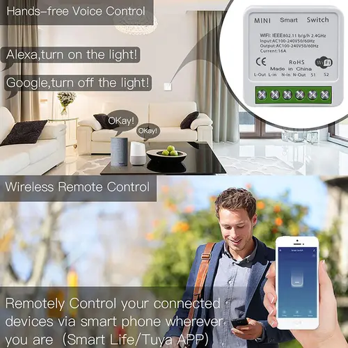 16A 20A Tuya WiFi Smart Switch 2-way Control Mini Smart Breaker Work With Smart Life Alexa Google Home Alice - Image 6