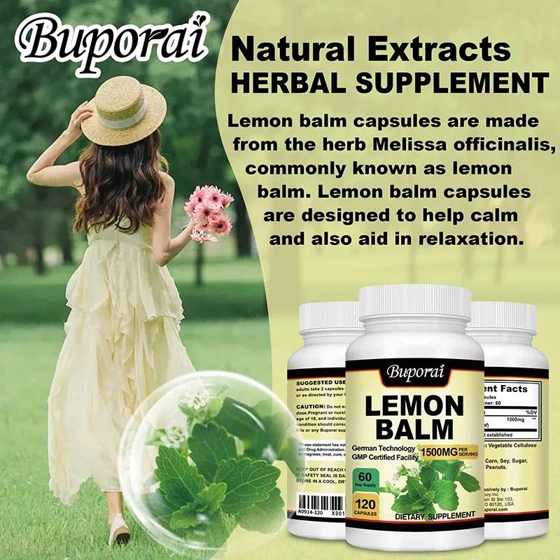 Lemon Balm-Natural Calming and Sleep Aid, Relax The Mind and Body, Non-GMO