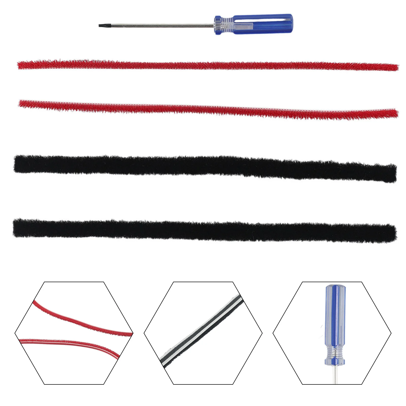 Plush Strips Rolling Brush Strips + Screwdriver For Dyson V8 V10 V11 V15 Roller Brush Vacuum Cleaner Floor Cleaning Part