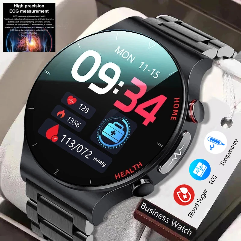 

2023New ECG+PPG Smart Watch Men Laser Treatment Of Hypertension Hyperglycemia Hyperlipidemia Heart Rate Healthy Sport Smartwatch