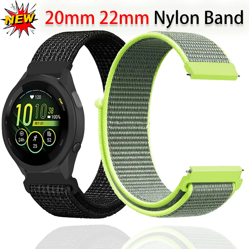 Versatile Nylon Wristband Strap, 20mm/22mm