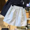 TUCANO Summer High Waist ket Faion Hot Pants Elastic Thin Casual orts Slimming 2025 Button New Sle Straight Leg Pants