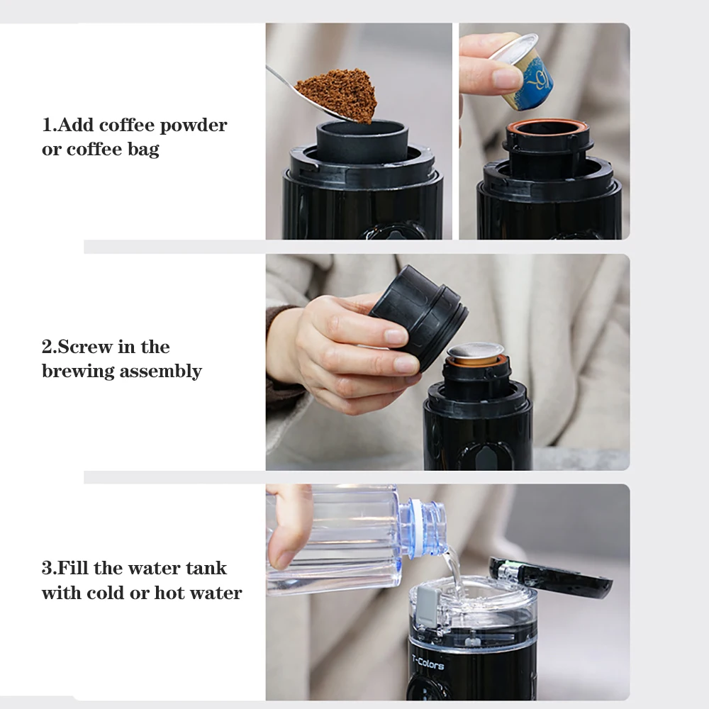 3 in 1 Hot & Cold Brew Coffee Espresso Maker Portable Machine