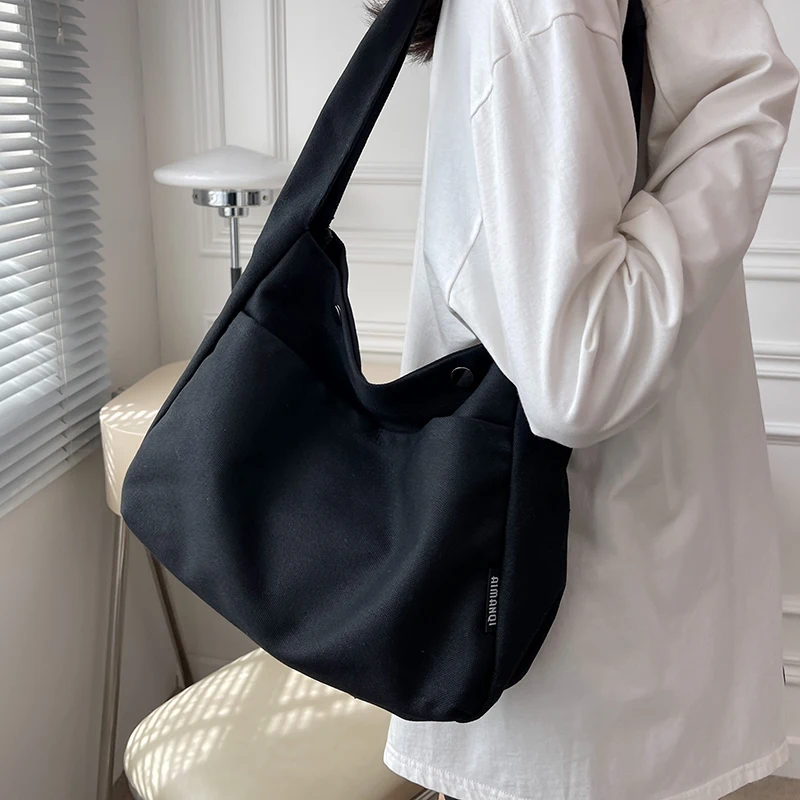 VeryMe Women's Large Capacity Canvas Bag Solid Color Handbags Designer Shopping Pack Casual 2022 Female Shopper Tote Bolso Mujer