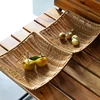 Rattan Fruit Bread Snacks Storage Tray Coffee Bar Storage Basket Nordic Desktop Cosmetic Sundries Organizer Kitchen Storage Boxs 2