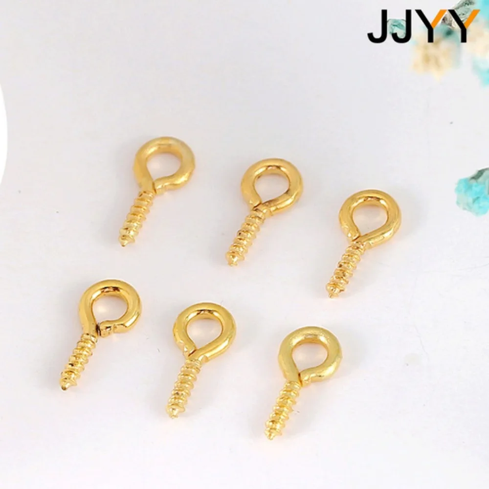 200 pcs Diy jewelry accessories self-tapping goat's eye screws goat's eye nails horn nails gold screws jewelry making