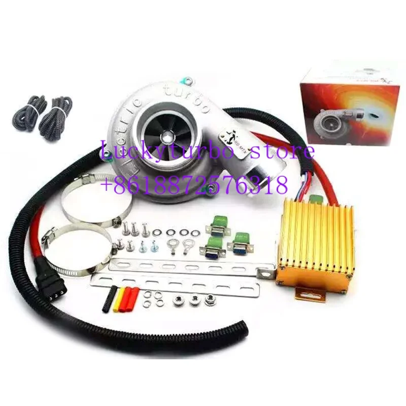 Clr Universal Electric Turbo Supercharger Kit Spinta Moto Turbocompressore Elettrico Filtro Aria Aspirazione Tutte Le Auto Migliorano La Velocità