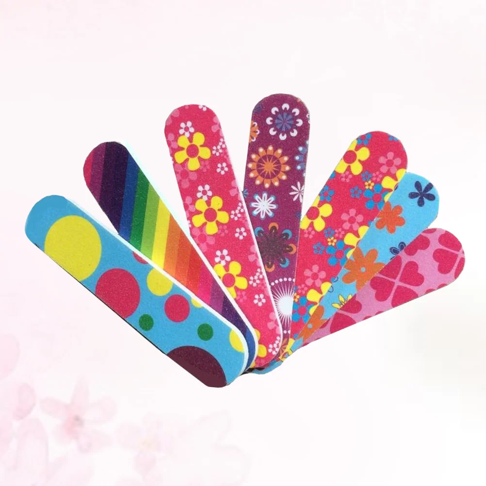 

50 Pcs Mini Nail Kit Printing File Emery Board Double-sided Polishing Strip Women Files Buffer Sanding block Equipment