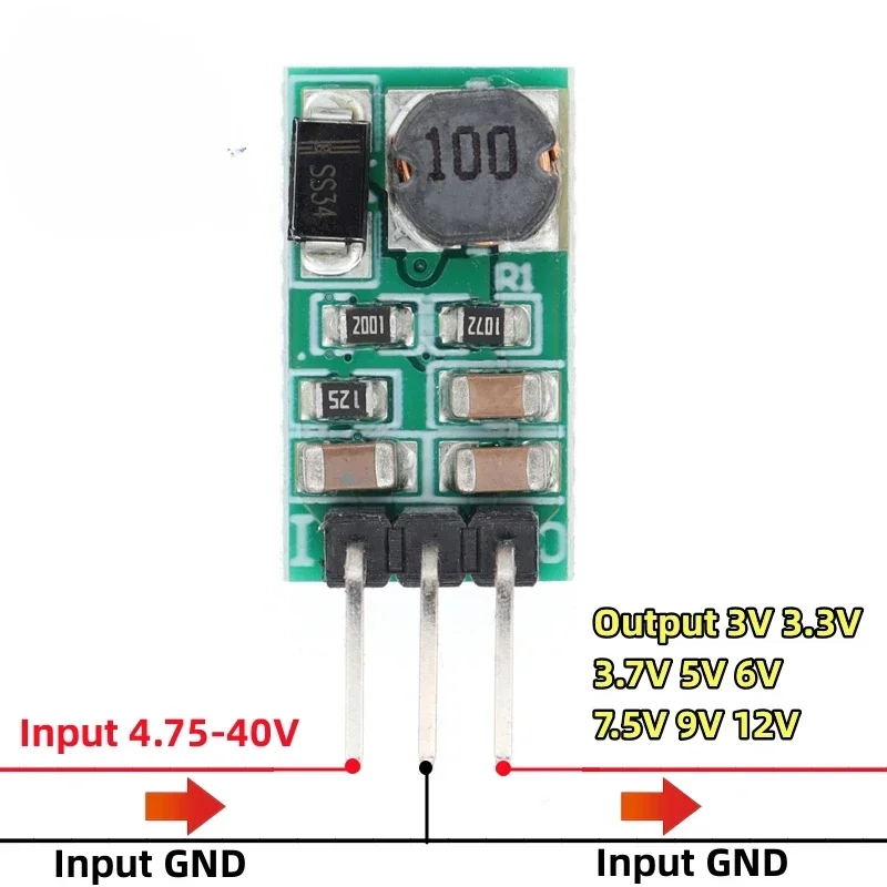 Dd4012Sa 1A Dc 5-40V A 3V 3.3V 3.7V 5V 6V 7.5V 9V 12V Regolatore Dc-Dc Scheda Modulo Convertitore Buck Step-Down