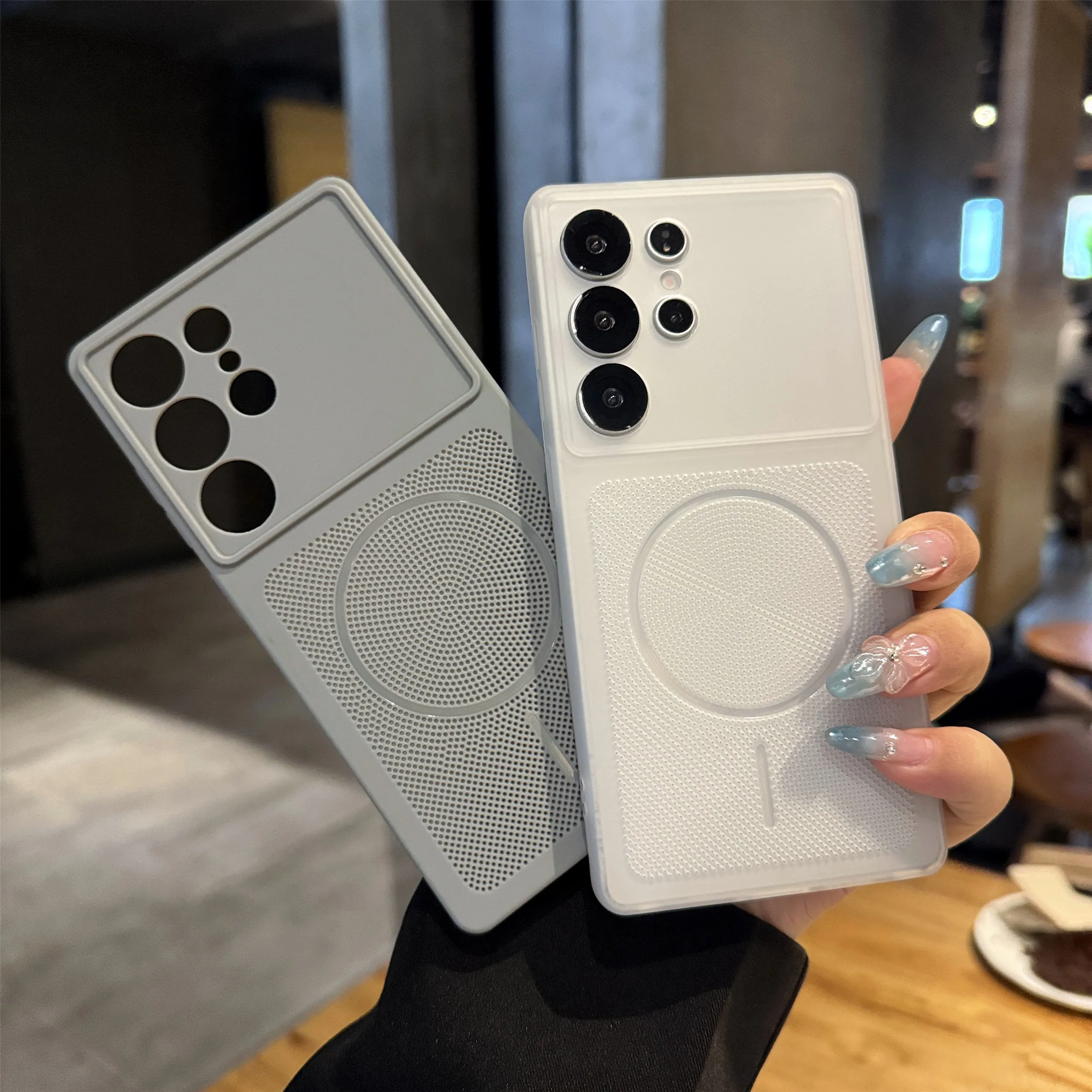 Luxury Honeycomb Breathable TPU Soft Phone Case - Shockproof Matte Cooling Cover