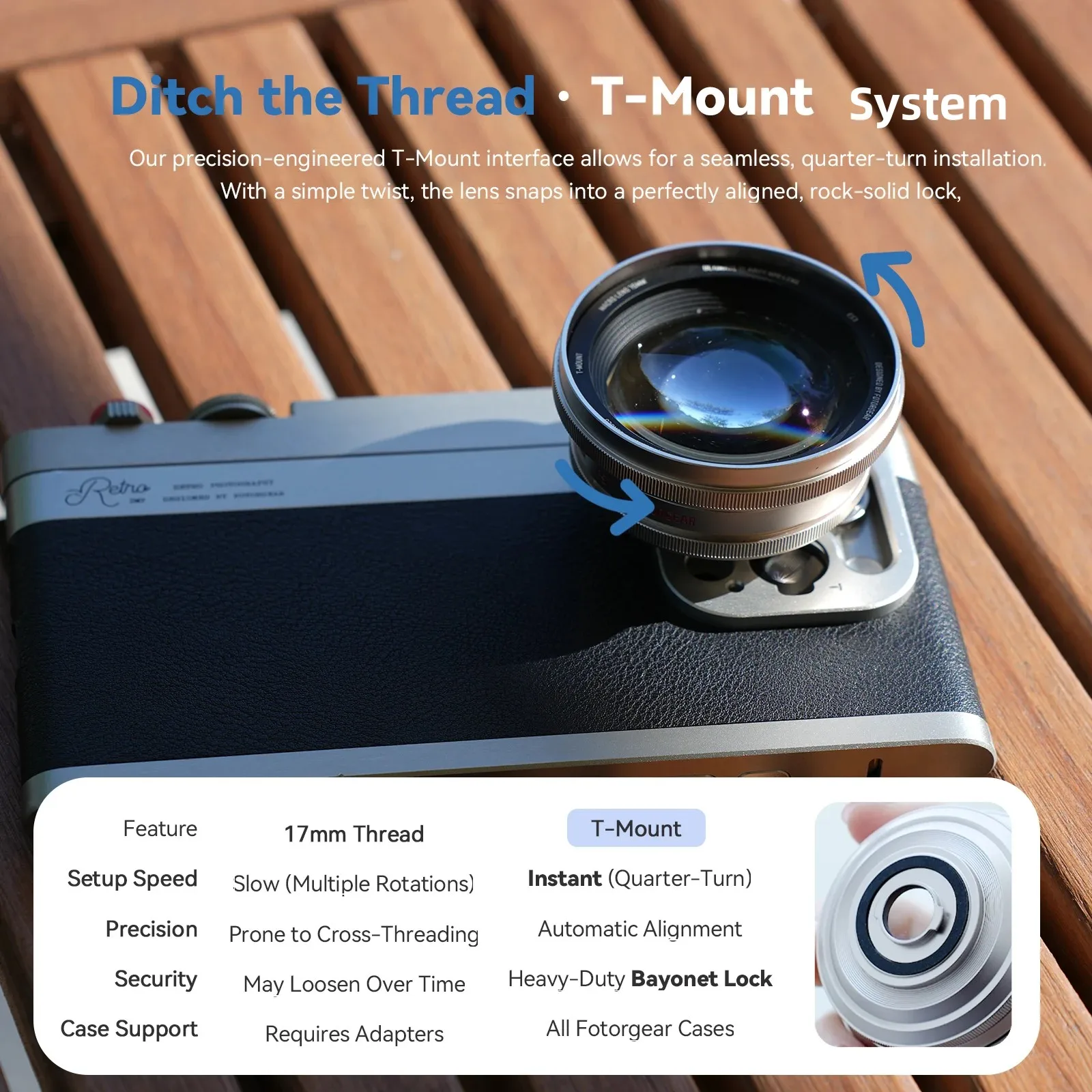 Obiettivo per Ritratti Fotorgear 60mm - Ingrandimento 2X, Cattura la Bellezza dei Ritratti, Lente per Telefono con Clip e App Fotorgear - immagine 2