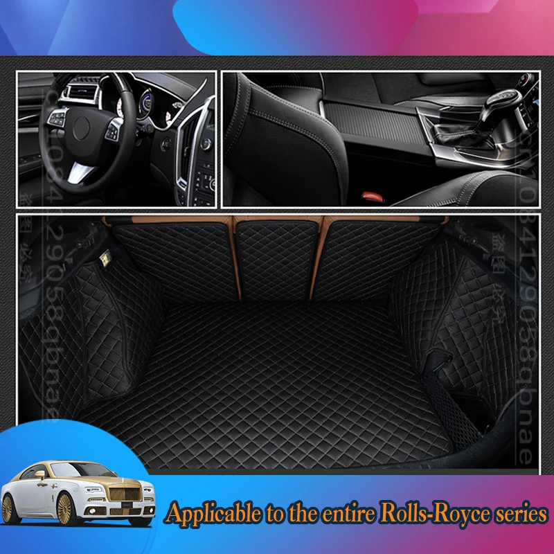 

WZBWZX Luxury Custom Diamond Leather Full Coverage Car Trunk Mats For Rolls-Royce Ghost Phantom Cullinan Ghost Car Accessories