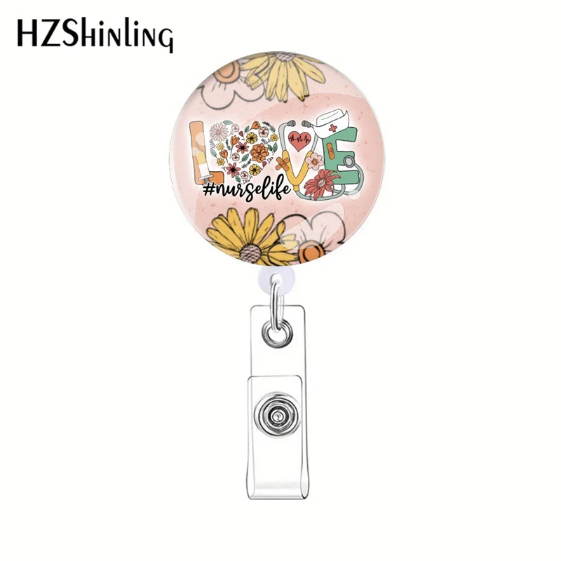 2023 New Nurse Quote Badge Retrattile Love Nurse Life Reel Clips Porta Carte D'Identità Per Studenti Per Uomo Donna