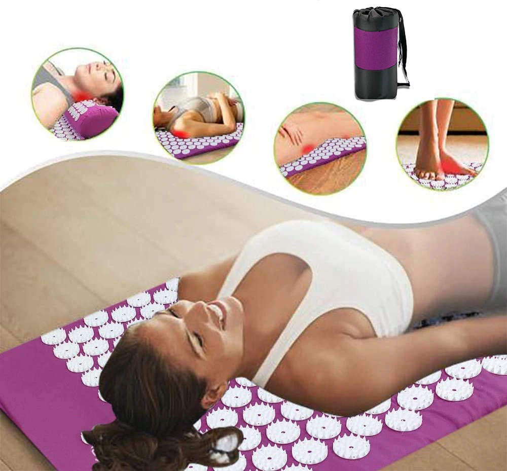 Yoga Acupressure Massage Mats Back Body Relieve Stress Tension Abs