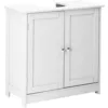 Pedestal Sink Storage Cabinet with 2Doors Traditional Under Sink Cabinet with Adjustable Shelf 3 5/8" W x 11 7/16" D x 23 5/8" H 1
