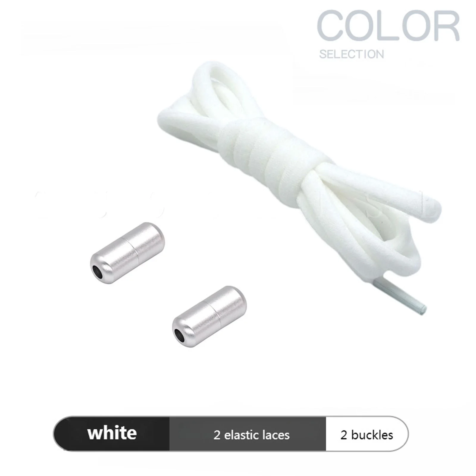 1 Pair New Version Elastic No Tie Shoelaces Metal Lock Shoe Laces for Kids Adult Sneakers Quick Shoelaces Semicircle Shoestrings