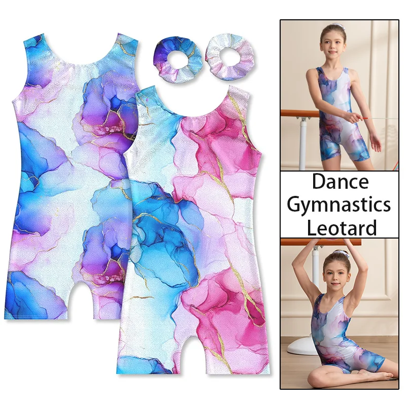 Girls Ballet Dance Leotard Kids Gymnastic Mesh Lace Unitards Dancewear Costume E - Foto 6