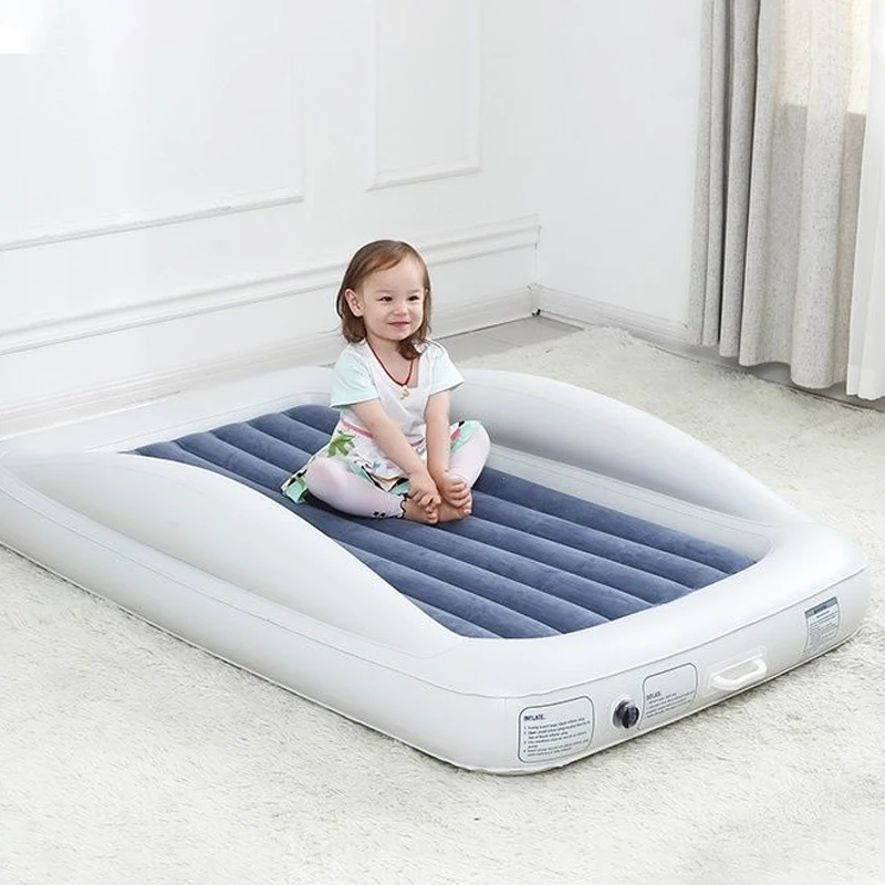 Children's inflatable bed、Travel bed air cushion bed household single inflatable mattress floor bunk single foldable bedding