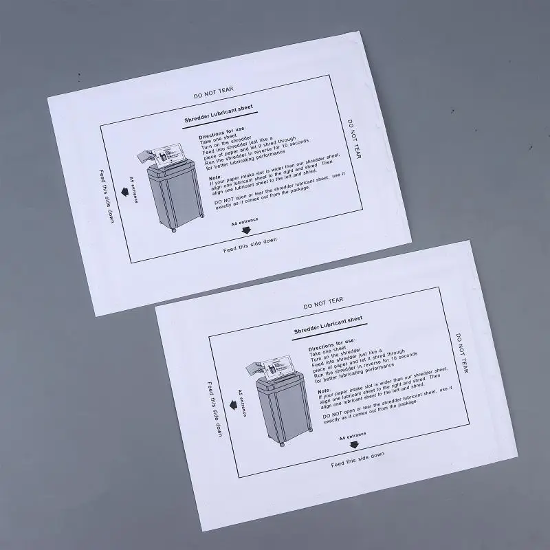새로운 5/10PCS 종이 분쇄기 윤활유 시트 분쇄기 윤활유 휴대용 종이형 분쇄기용 윤활유