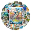 50pcs Outdoor Fishing Logo Stickers Decals Decoration Scrapbook Suitcase Luggage Motorcycles Bike Waterproof Graffiti Sticker 5