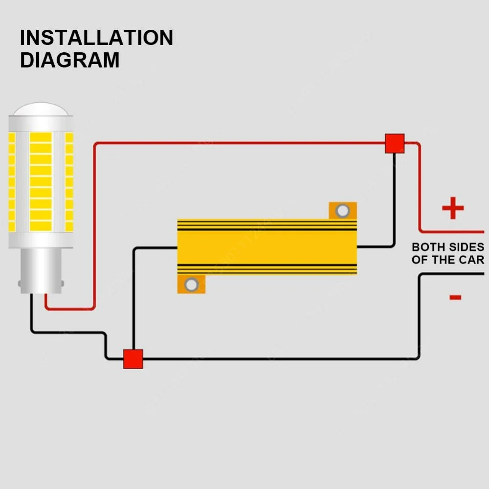 LED Canbus Decoder 2Pcs 25W 25Ohm for Automobile Turn Signal License Plate Lamp