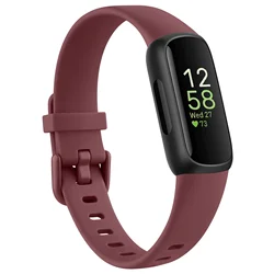 Adjustable Silicone TPU Sport Wristband Replacement - inspire 3 (Burgundy)