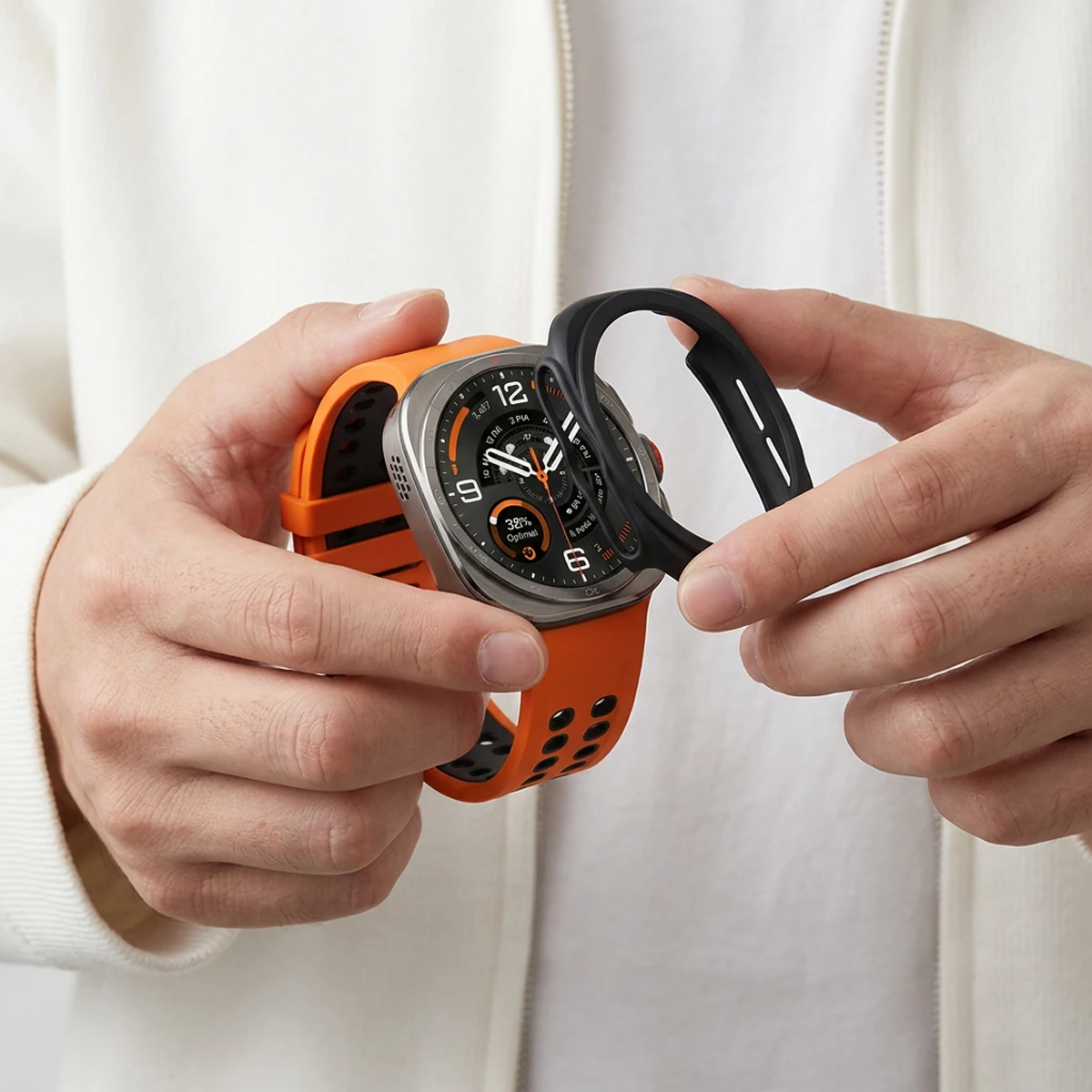 Rugged Bumper Frame Protector for 47mm Smartwatch - Wholesale Hard Case Cover