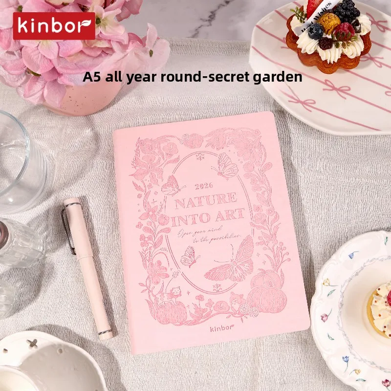 Kinbor 2026 저널 노트 주간 플래너 월간 연간 계획 52g BaChuan 종이 일정 일일 쓰기 녹음 최고의 선물