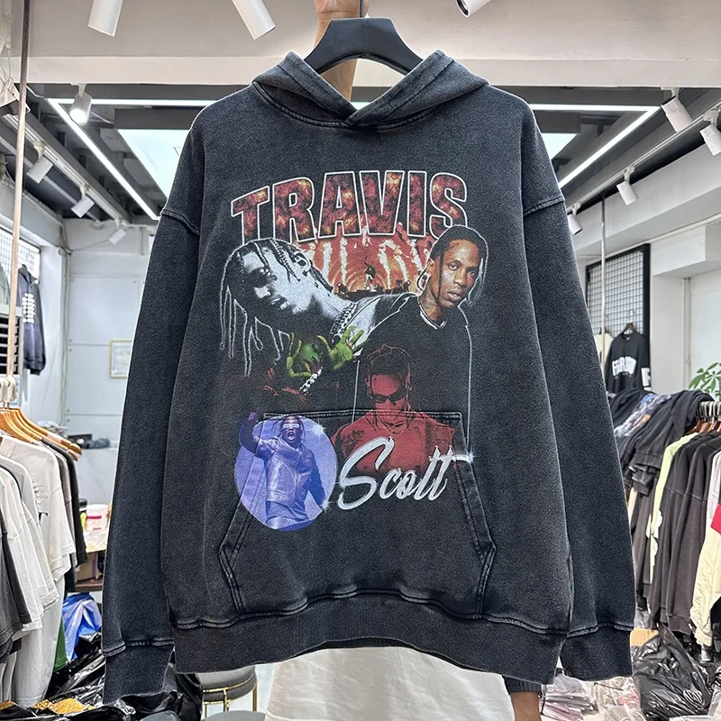 

Hip-hop print hoodie