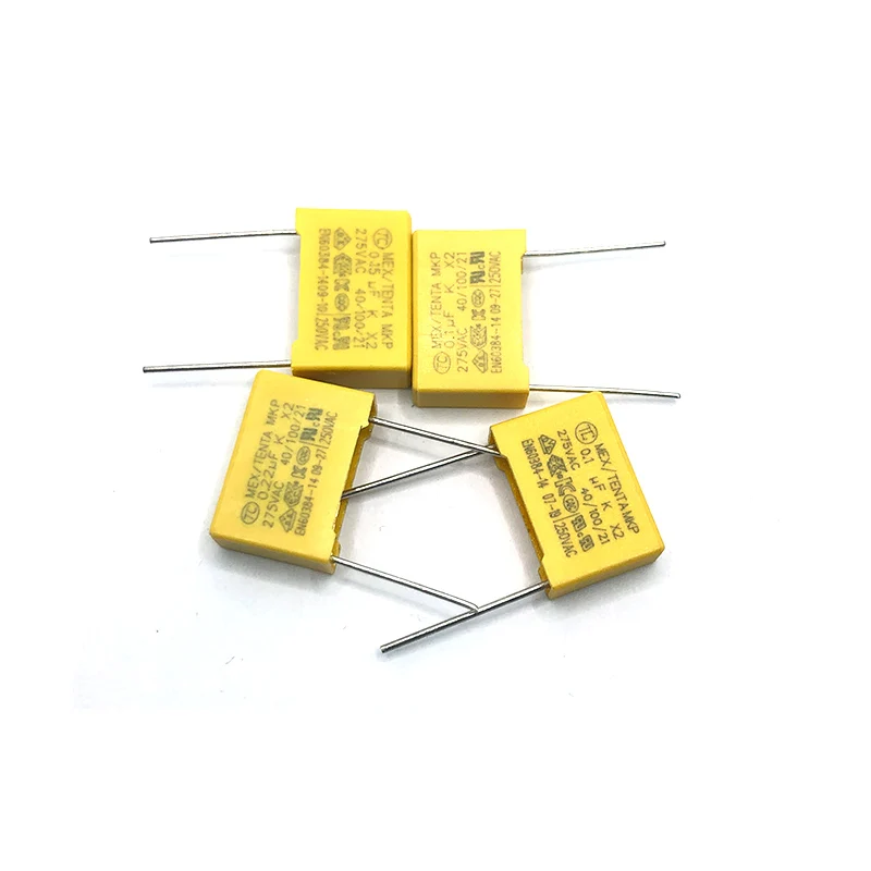 10pcs 275VAC X2 Series 0.22UF 220NF Spacing 10mm 15mm 22.5mm 0.22UF275VAC Polypropylene Film Capacitor 0.01UF--2.2UF 10pcs 275vac x2 series 0 068uf 68nf spacing 10mm 0 068uf275vac polypropylene film capacitor 0 01uf 2 2uf